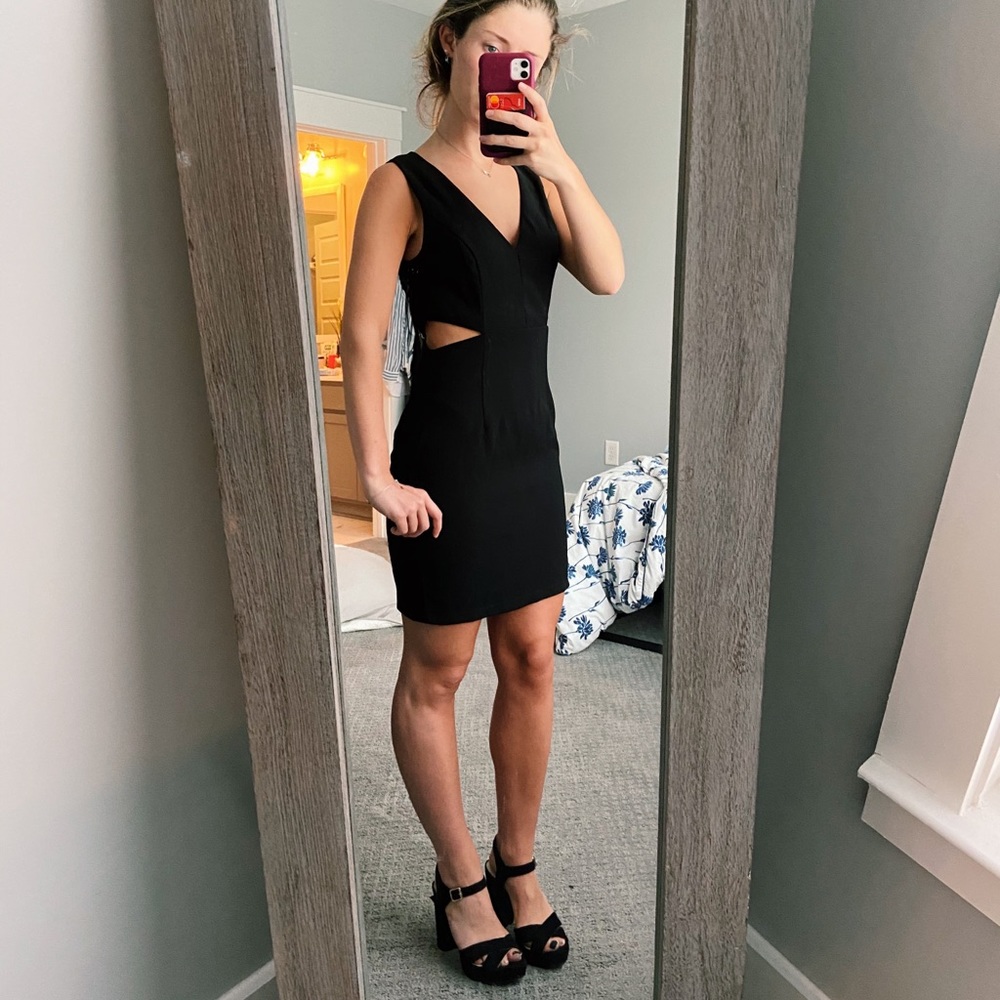 Black Sleeveless Cutout Bodycon Dress from Lulus